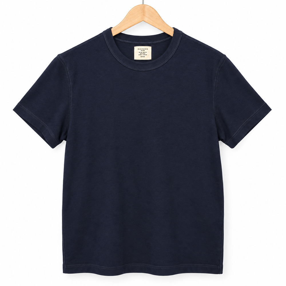 Buck Mason Field-Spec Heavy Tee Mens L Dress Navy Short Sleeve 100% Cotton NWT